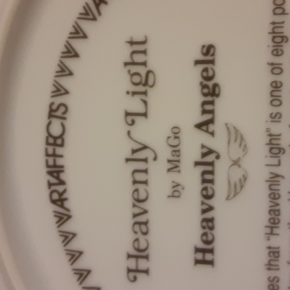 Vintage Artaffects Ltd Ed Heavenly Light Cert MaGo Heavenly Angels Plate NWOT - Picture 6 of 8